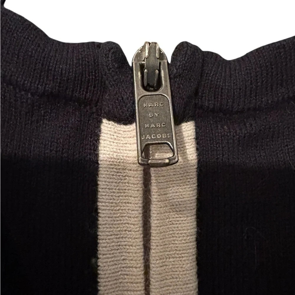 Marc By Marc Jacobs Black & Cream Midi Dress with Pleats | XS - Picture 6 of 6